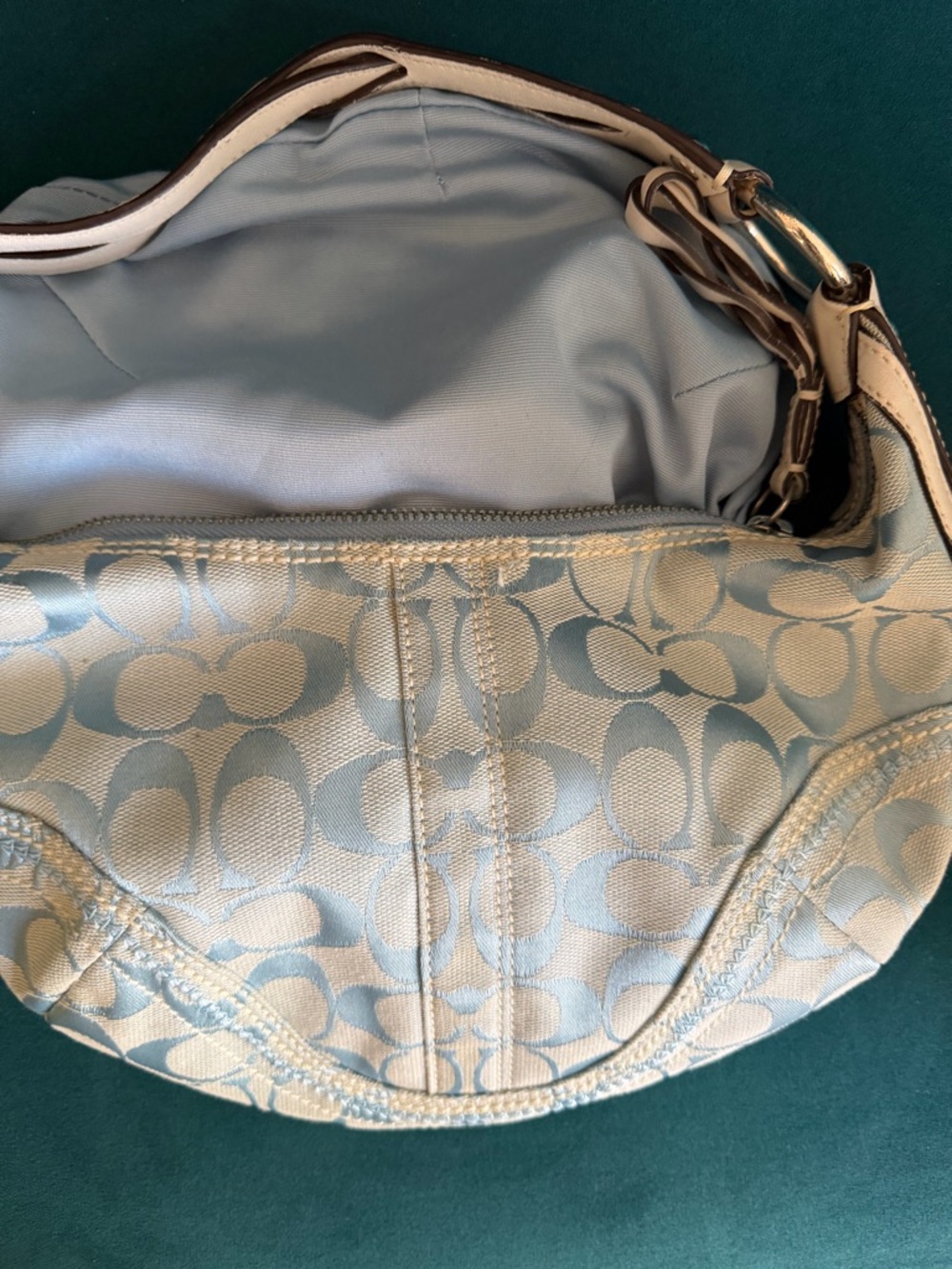Coach 10599 Signature Leather Canvas in Blue - Picture 7 of 11